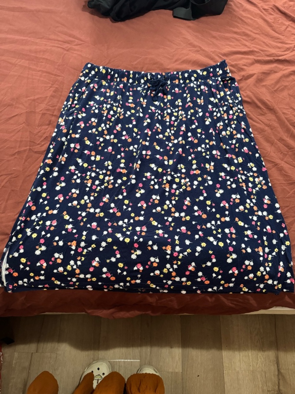St. John's Bay Navy Floral Pencil Skirt